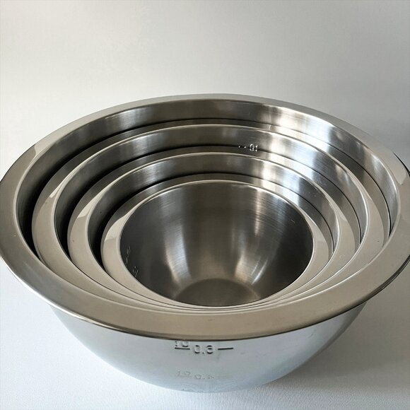 Wolfgang Puck Other - Wolfgang Puck Stainless Steel Mixing Bowls Set of 4: 6qt 4qt 2qt 1qt Nesting